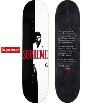 【超搶手】全新正品 2017 Supreme Scarface Split Skateboard 疤面煞星人物 滑板