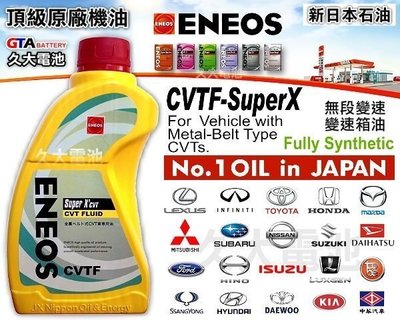 ✚久大電池❚ ENEOS 新日本石油 CVTF SuperX 變速箱油 日本車原廠最高等級機油 (24瓶一組免運)