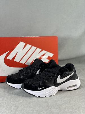 NIKE AIR MAX FUSION 黑白透氣網布慢跑鞋 氣墊 復古 男女鞋 CJ1670-002【ADIDAS x NIKE】