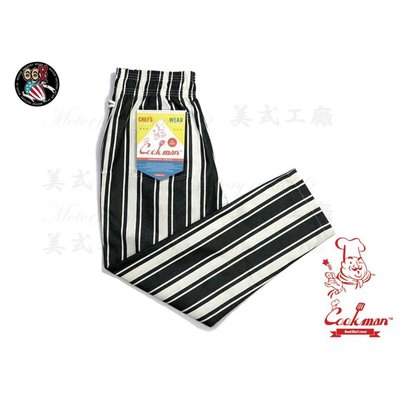 《美式工廠》美國 COOKMAN /】Chef Pants「Awning Stripe」Black