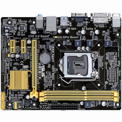 華碩 H81M-K 主機板【1150腳位】Intel H81晶片組、DDR3、USB 3.0、拆機良品、附檔板