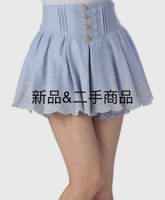 lizlisa LIZ LISA公主腰線刺繡褲裙日本lizlisa日系高腰裙短褲  短裙  短褲.全新