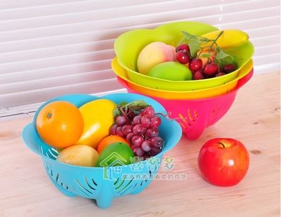『肥仔小窩』時尚 創意 居家生活 碗型 水果籃 蔬菜盤 洗菜籃 水果盤 瀝水籃
