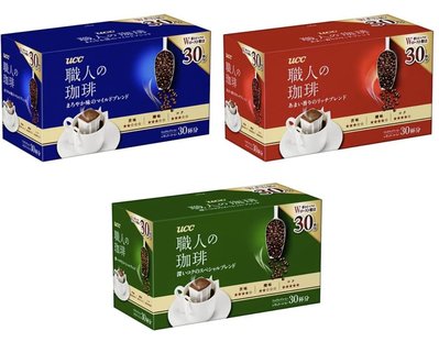 《FOS》日本製 UCC 職人咖啡 濾掛式 黑咖啡 3種 90包入 手沖 無糖 研磨咖啡 送禮 下午茶 零食 熱銷 必買