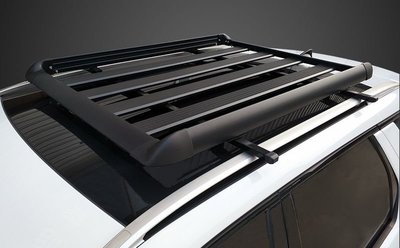 黑色 1.6米 加送網布繩 低高度 低風阻 輕量化 鋁合金車頂行李框架盤籃 露營裝備載物 車頂籃 置物架 車頂框 車頂盤