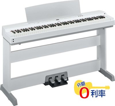 『放輕鬆樂器』 全館免運費 YAMAHA P-255 P255 旗艦型 電鋼琴 白色 保固一年
