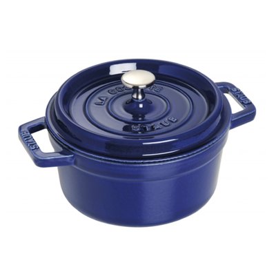 法國 Staub 24公分 圓鍋 鑄鐵鍋 寶石藍/羅勒綠/焦糖色/石榴色