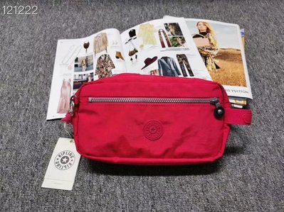 【熱賣精選】 Kipling K13363 玫紅 猴子包 Agot 多夾層化妝包 手拿包 大容量 盥洗包 旅行出遊推