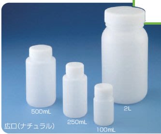 NIKKO  J 型廣口自然色圓型塑膠瓶-250ml (1510-13)