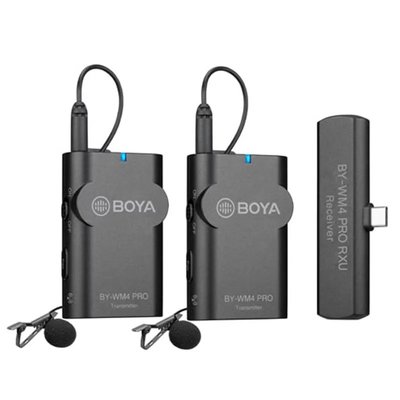 Boya BY-WM4 Pro K6 〔RXU接收器x1+發射器x2 (1對2)〕數字 雙通道 無線麥克風 公司貨