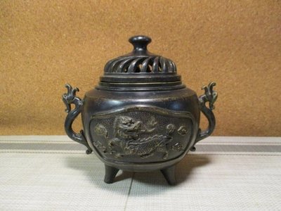 [古典老爐] 乾隆清淨高貴麒麟爐   銅香爐   焚香爐   銅擺件   銅件   藝品