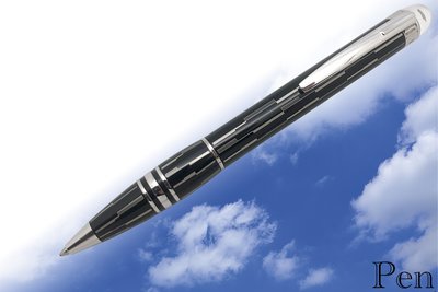 【Pen筆】德國製 Mont Blanc萬寶龍STARWALK漂浮神秘黑原子筆 (104227)