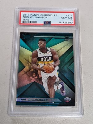 2019-20 Chronicles Teal #271 Zion Williamson/XR PSA10