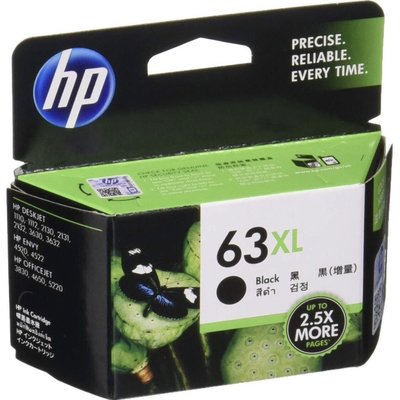 缺貨原廠雷射標籤 HP 原廠黑墨水匣原廠 高容量 黑色、NO.63XL