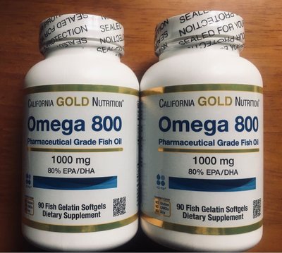 免運費加州金牌🐠深海魚油Omega 800 California Gold Nutrition 魚油膠囊