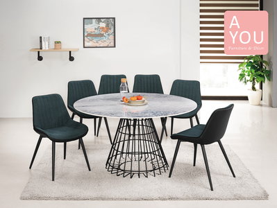 諾爾曼4.5尺圓岩板餐桌(免運費)促銷價11700元【阿玉的家2022】