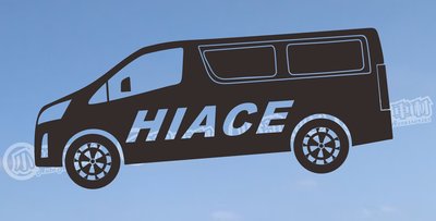 【小韻車材】 豐田 TOYOTA HIACE 汽車剪影貼 商旅車 機車 電動車 汽車貼紙 車身貼 防水貼紙 裝飾貼