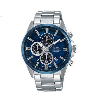 「官方授權」ALBA 雅柏 SPECIAL 男 廣告款三眼計時 石英腕錶(AM3345X1) 43mm