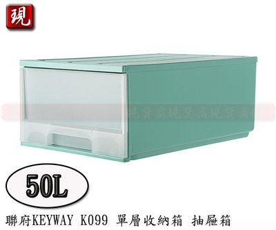 【彥祥】 聯府 K099 抽屜式整理收納箱 台灣製 綠色