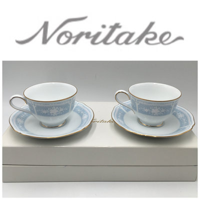 【皮老闆二店】二手真品 noritake 杯子 英式下午茶杯組 紀凡希 咖啡杯 2件盒裝組 S403