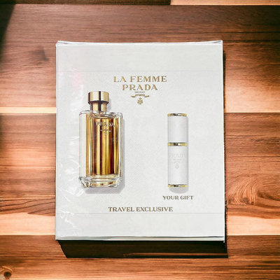 Prada La Femme 女性淡香精 禮盒 淡香精100ml+淡香精8ml