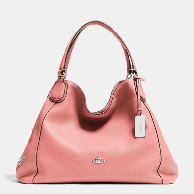 美國名牌COACH 33547 Edie Shoulder Bag 專櫃新款粉紅色皮質側肩包現貨在美特價$6900含郵