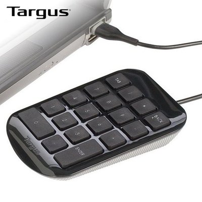 【DreamShop】原廠Targus 黑潮數字鍵盤 (AKP10AP.省力傾斜設計.巧克力式鍵盤結構)