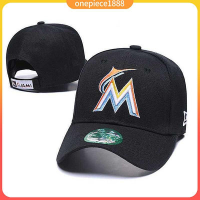 MLB 棒球帽 Marlins 邁阿密馬林魚 男女通用 沙灘帽 運動帽 嘻哈帽 可調整 潮帽