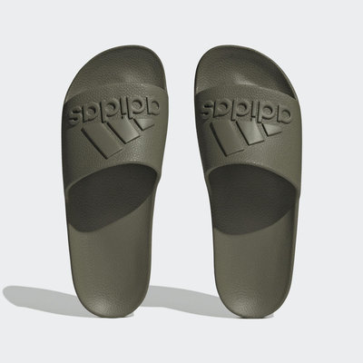 【ST潮鞋館】ADIDAS ADILETTE AQUA SLIDES 運動拖鞋 軍綠 鋼印 立體感 防水 男女 IF7372