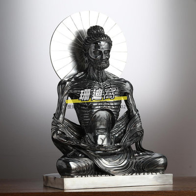 佛像純銀復刻拉合爾博物館佛陀苦行像釋迦牟尼佛像苦修佛苦行僧隨身佛
