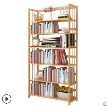 熱銷 書櫃 書櫃書架置物架簡易桌面桌上小書架落地簡約現代實木學生兒童書架 JD