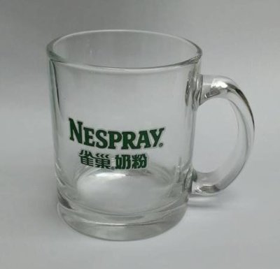 NESPRAY 雀巢奶粉 經典 簡約 透明玻璃馬克杯 水杯