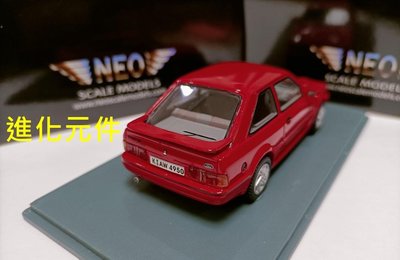 Neo 1 43 福特福睿斯雙門跑車模型 Ford Escort RS Turbo 1986 紅