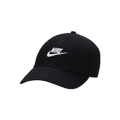 NIKE CLUB CAP U CB FUT WSH L 帽子 黑色 老帽 可調 刺繡 FB5368-011