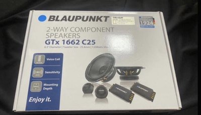 現貨 全新 德國藍點BLAUPUNKT-GTX 1662 C25兩音路分音喇叭