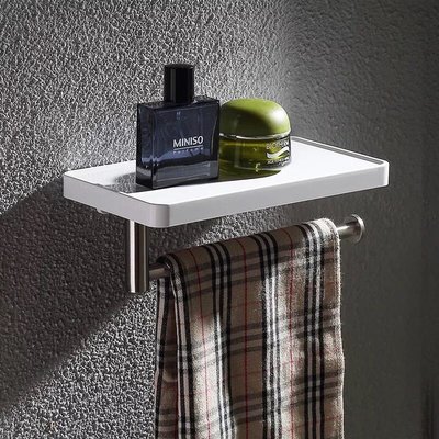 FUO衛浴：304不鏽鋼  浴室  毛巾架/置物平台 DL-RY05