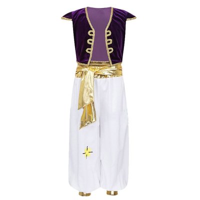 萬圣節電影阿拉丁神燈cosplay服 阿拉丁王子cos 成人兒童演出服裝