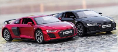 「車苑模型」新奧 1:32 Audi 奥迪 R8 V10 PLUS 聲光 迴力