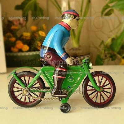 (TOYS-C__0179) 發條鐵皮玩具 出口經典懷舊禮品 自行車 單車