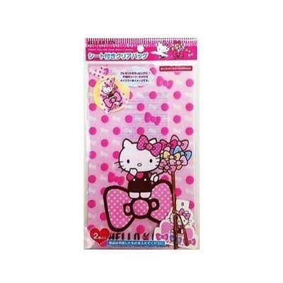 日本 凱蒂貓 Hello Kitty 透明餅乾包裝袋 (2入/附鐵絲)