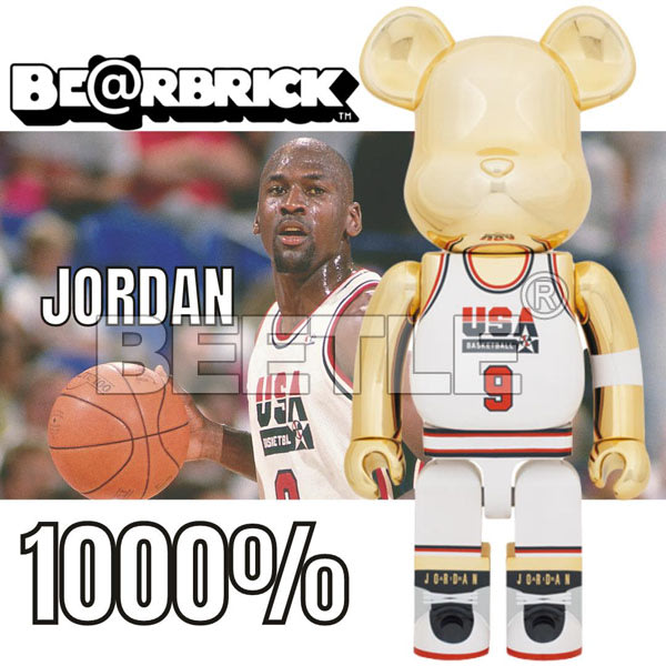 BEETLE BE@RBRICK MICHAEL JORDAN 麥可喬丹白金色電鍍美國