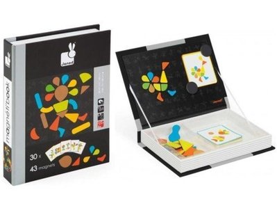 ~❤美國寶寶的衣櫥❤~(現貨)法國Janod創意兒童智玩-磁鐵遊戲書-幾何人 小孩的最愛