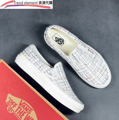 完售 Vans Slip-On 懶人鞋 奶白 編織 小紅書 休閒 百搭 文青 小香風 鞋 ~~T/E代購~~