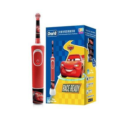 【大頭峰電器】【德國百靈Oral-B】充電式兒童電動牙刷 D100-KIDS (賽車總動員款)