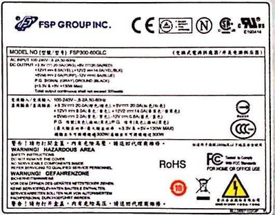 電腦零件全新原廠全漢FSP300-60GLC自動寬壓工控機電源可替代FSP300-60PFG筆電配件