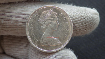 銀幣加拿大1968年伊麗莎白二世25分銀幣 美洲錢幣