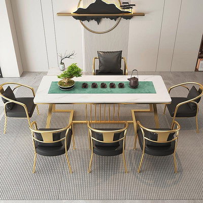 桌椅組輕奢巖板茶臺辦公家用客廳茶幾陽臺泡茶簡約現代新中式茶桌椅組合