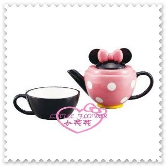 ♥小花花日本精品♥ Hello Kitty  Disney迪士尼 米妮  精緻下午茶杯壺組 一壺一杯 附濾網