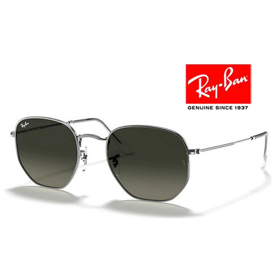 【原廠公司貨】Ray Ban 雷朋 時尚多邊形太陽眼鏡 RB3548N 004/71 54mm 鐵灰框漸層灰鏡片