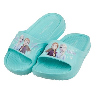童鞋(16~21公分)Disney迪士尼冰雪奇緣藍綠色兒童輕量拖鞋B0H706B